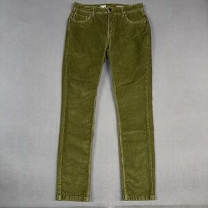 Mugsy Pants Mens 34x34 Green Bonsai's Slim Straight Corduroy Stretch Cotton